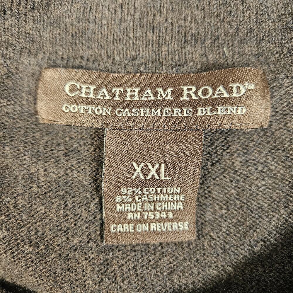 Chatham Road Cotton Cashmere V Neck Sweater Blend Mens Size XXL Long Sleeves - Picture 3 of 6